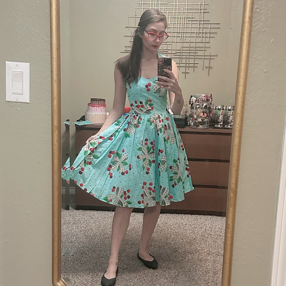 Cherry bow dress